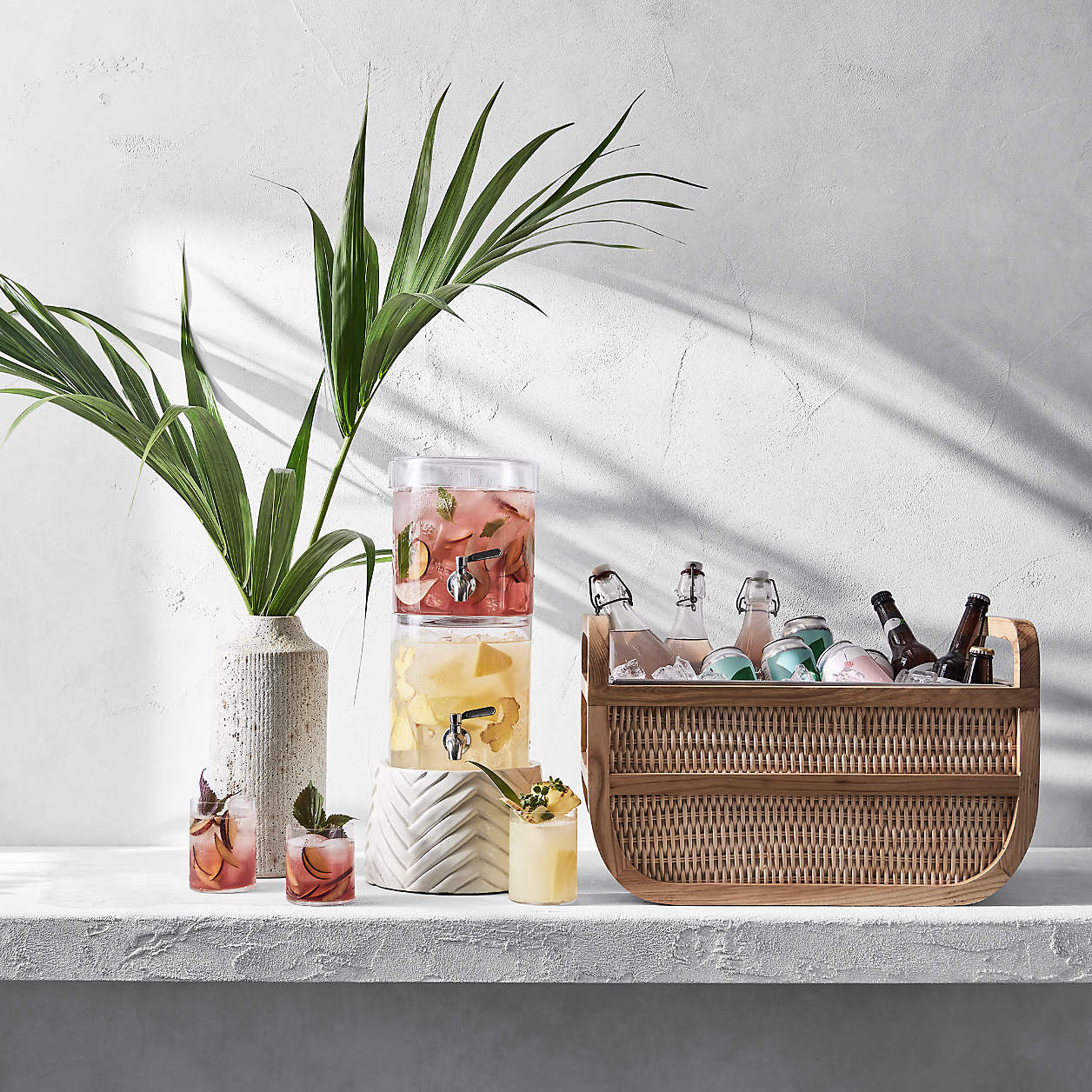 Leland Rattan Beverage Tub + Reviews | Crate & Barrel | Crate & Barrel