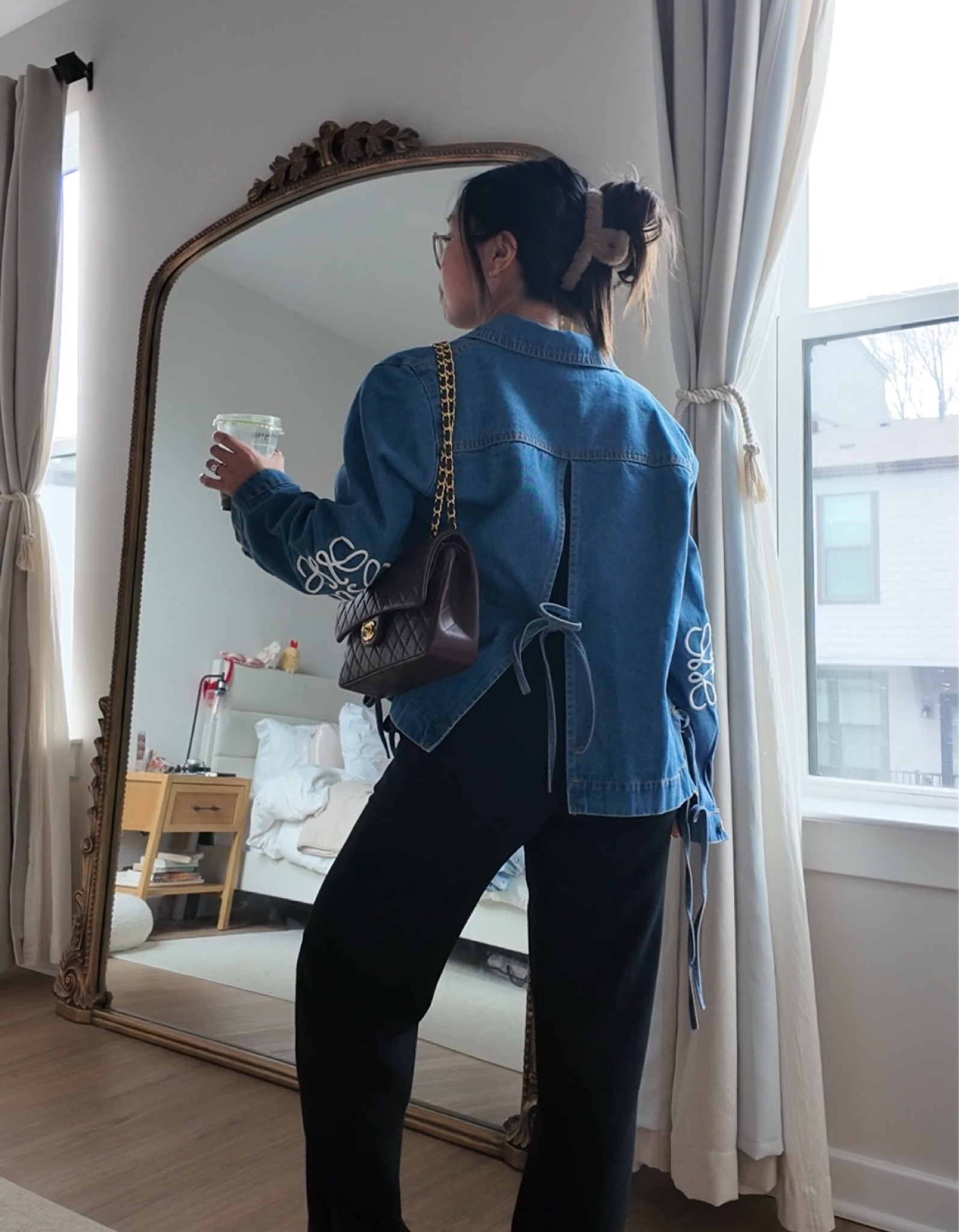 Casual outfit with denim jacket