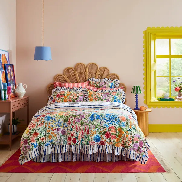 Sophie Robinson Sunshine Flowers 100% Cotton Duvet Cover & Pillowcase Set | Dunelm (migrated)