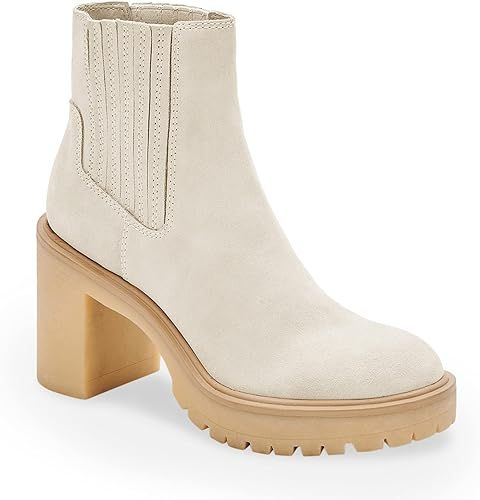 Womens Chelsea Ankle Boots Chunky Block Heel Closed Toe Padded Western Shoes | Amazon (US)