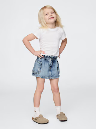 Baby & Toddler UltraSoft Denim Cargo Skort | Gap (US)