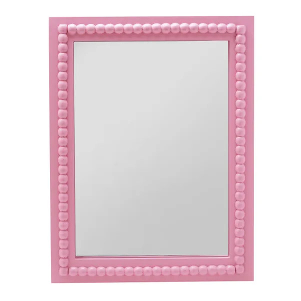 Hestia Pink Beaded Wall Mirror | Dunelm
