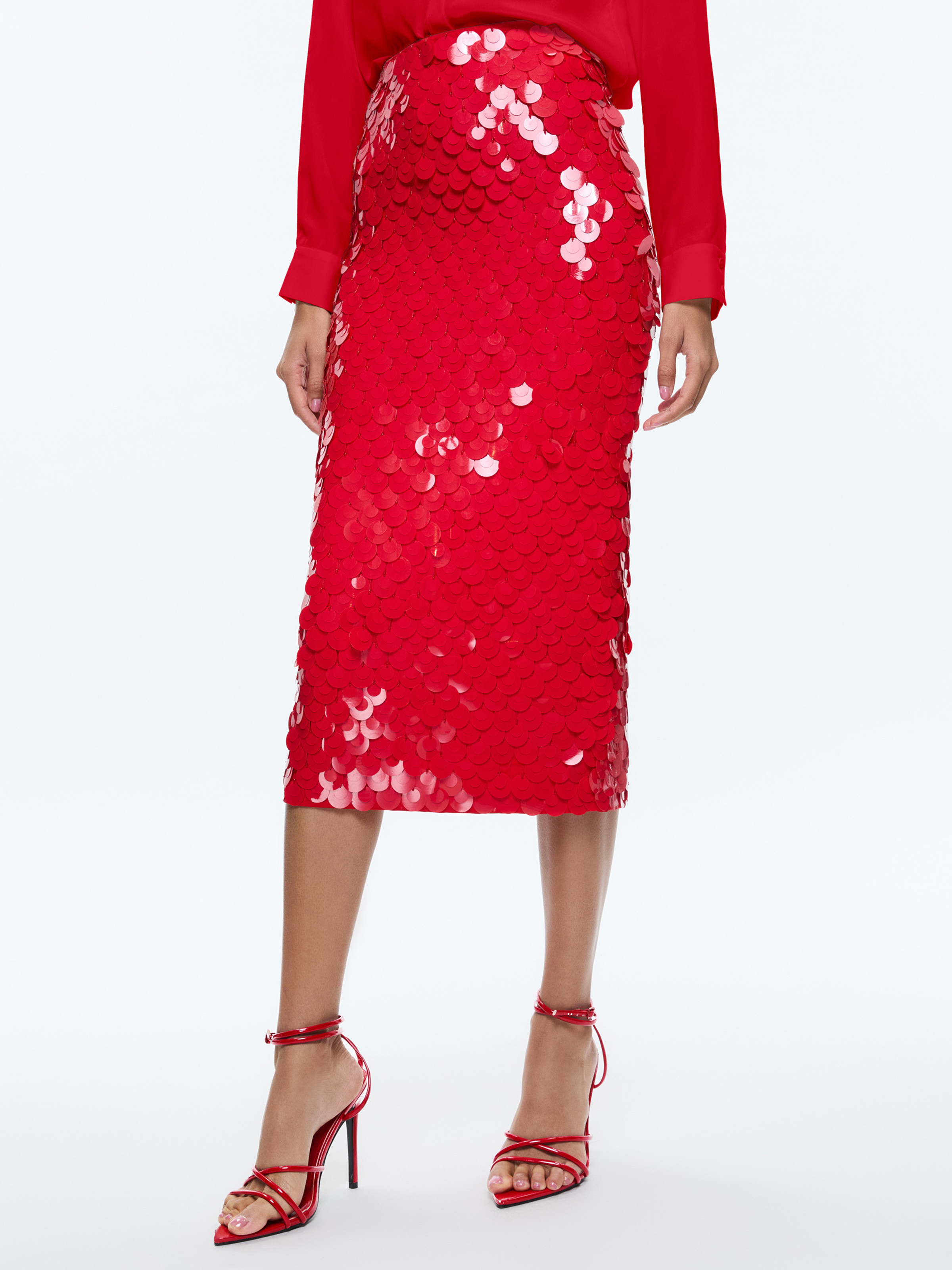 alice + olivia FIFI EMBELLISHED MIDI SKIRT | Alice + Olivia