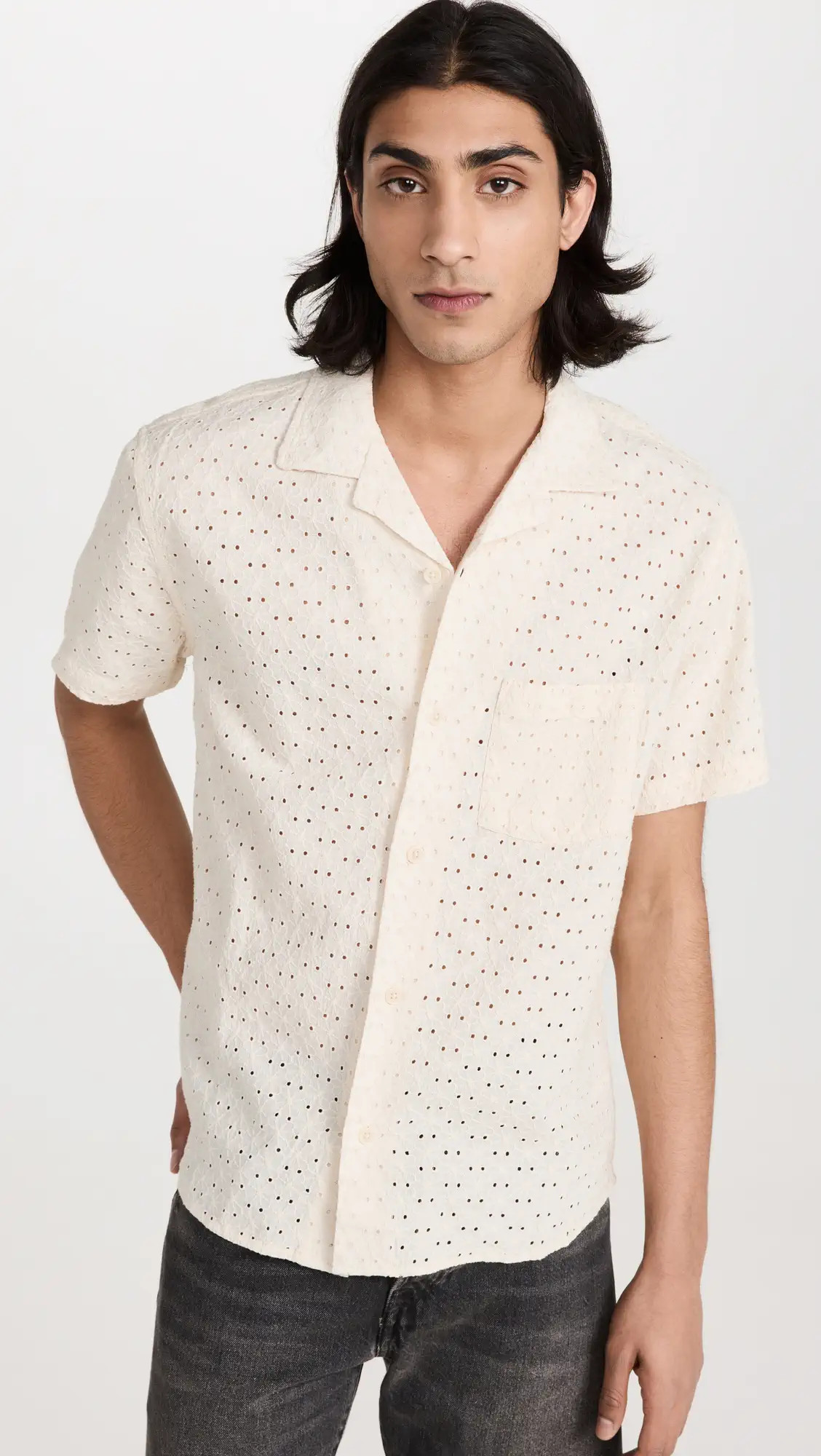 Corridor Floral Eyelet Short Sleeve Shirt | Shopbop | Shopbop