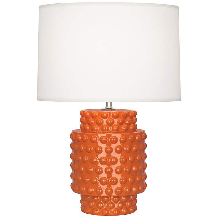 Robert Abbey Dolly Pumpkin Glazed Ceramic Accent Table Lamp | Lamps Plus