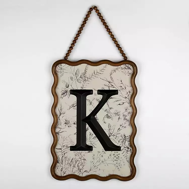Toile Monogram K Wavy Wall Plaque | Kirklands Home | Kirklands