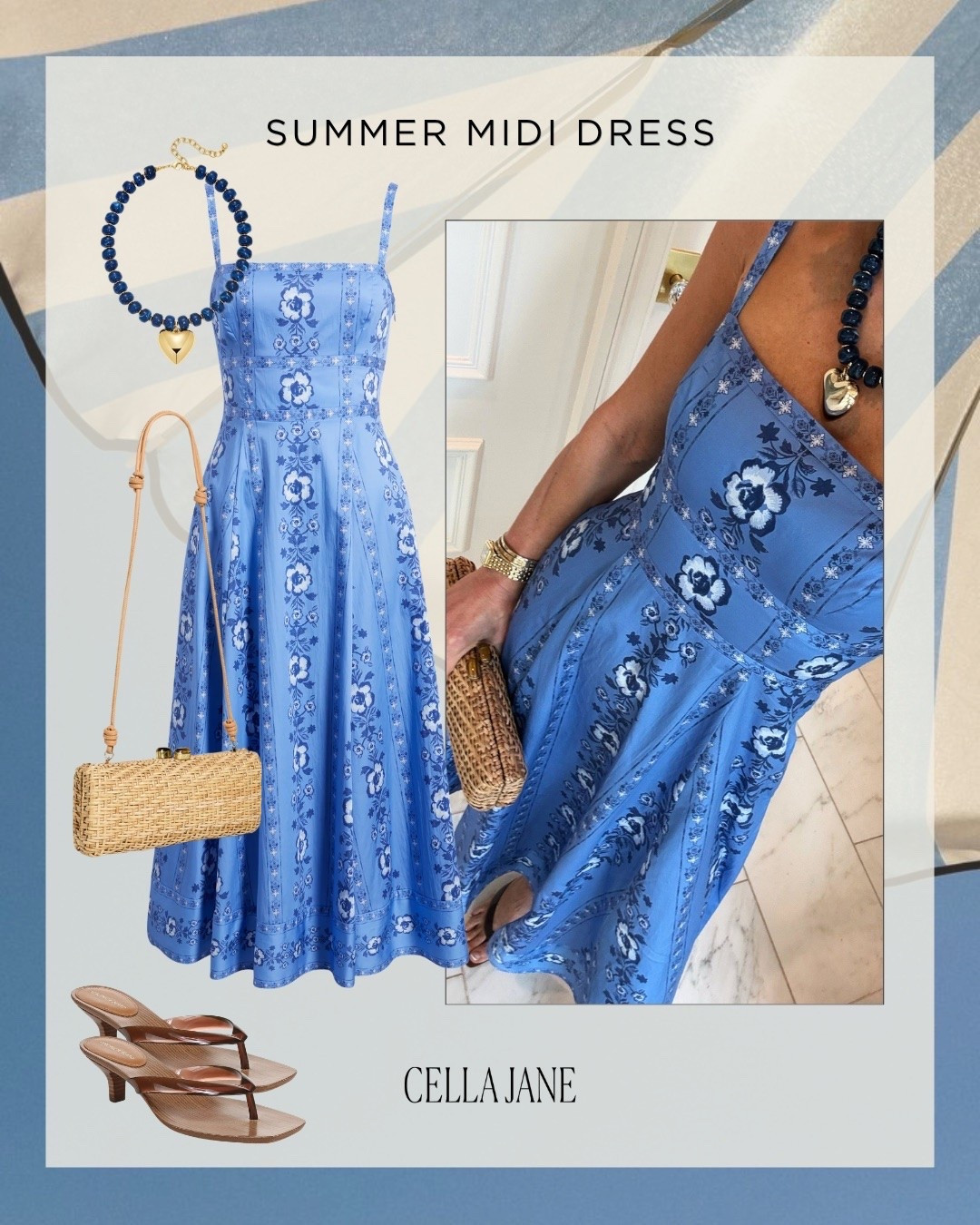 The perfect summer midi dress I'm wearing size extra small and it fits true to size.

#LTKsummer #LTKdresses