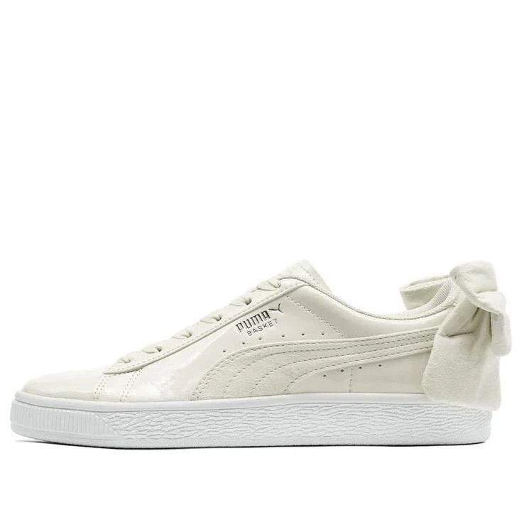 (WMNS) PUMA Basket Suede Bow Leisure Board Shoes Creamy/White 367353-04 | KICKS CREW