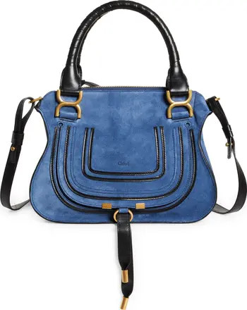 Chloé Small Marcie Bicolor Suede Satchel | Nordstrom | Nordstrom