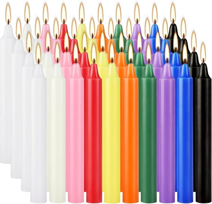 YOROXRG 40 Pack Spell Chime Candles-4 Inch Multi-Colored Taper Candles Sticks-for Home Decor Kitc... | Amazon (US)