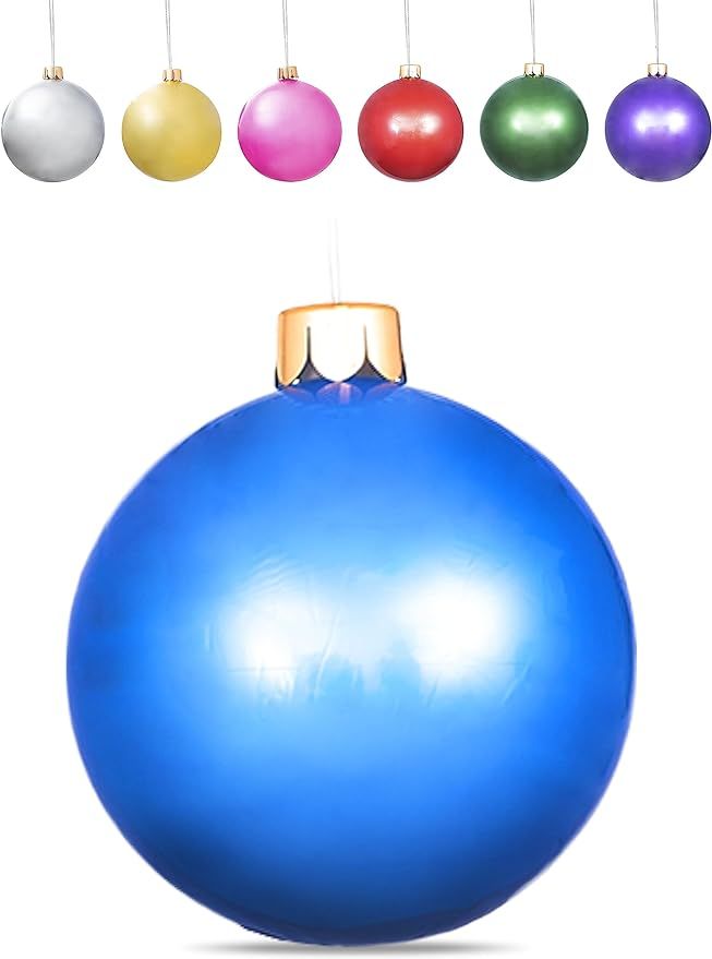 Inflatable Oversized Ornaments Jumbo Christmas Balls 15" 18" 25" or 30" inches Holiday Decoration... | Amazon (US)