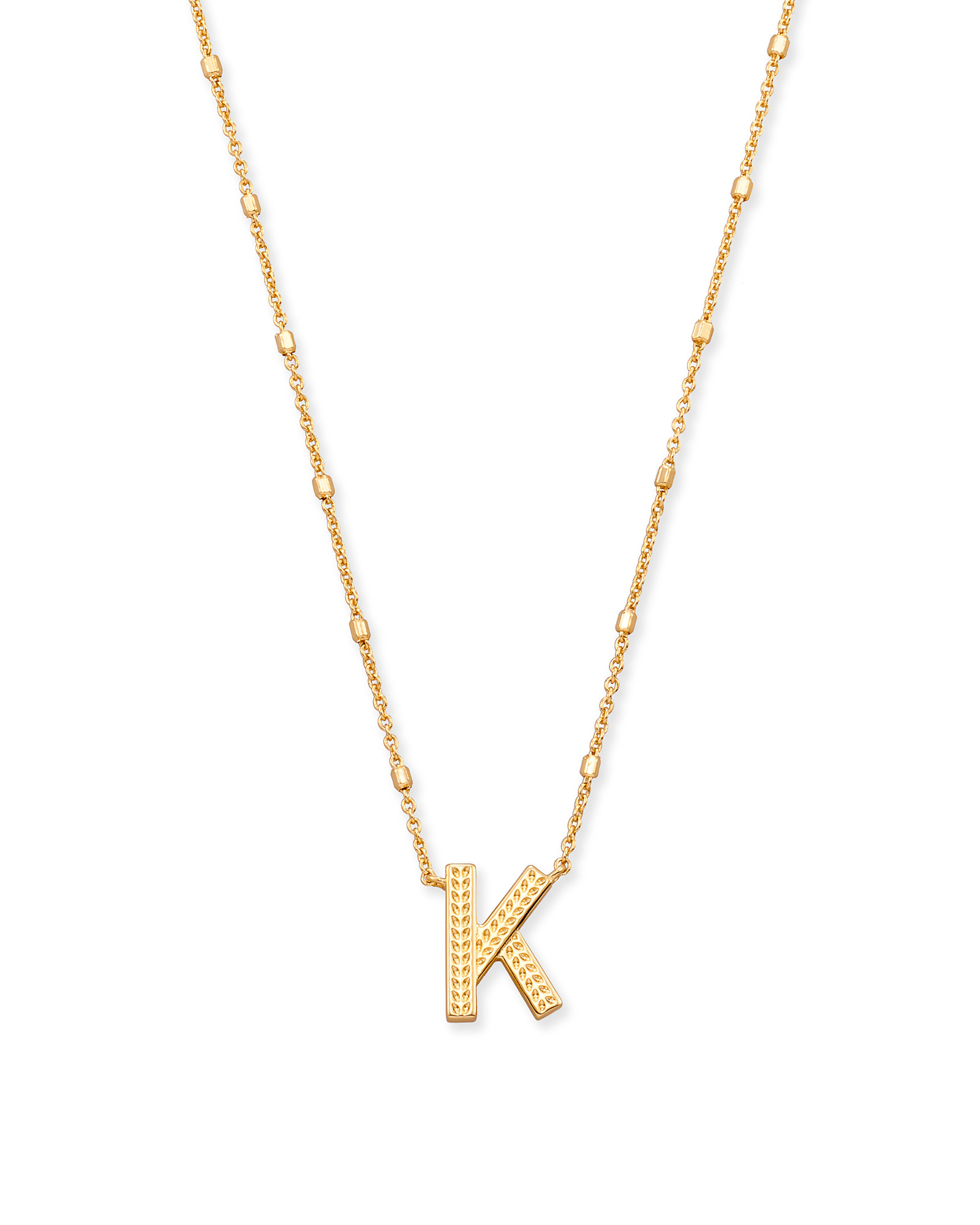 Letter K Pendant Necklace in Gold | Kendra Scott