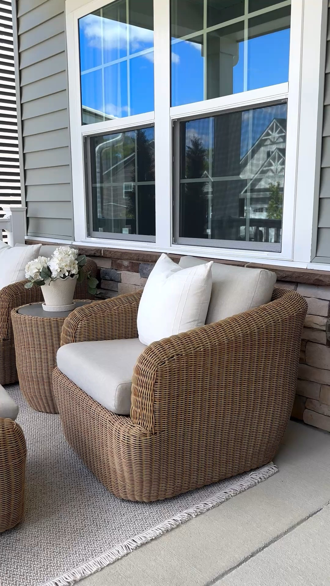 #ad This patio furniture has added so much warmth and coziness to our front porch. We love how the chairs swivel. The ottomans make it so relaxing to put your feet up. #wayfairpartner #wayfair #wishyouwherehere #outdoor @Wayfair #frontporchdecor #homedecor #patiofurniture

#LTKHome #LTKSeasonal