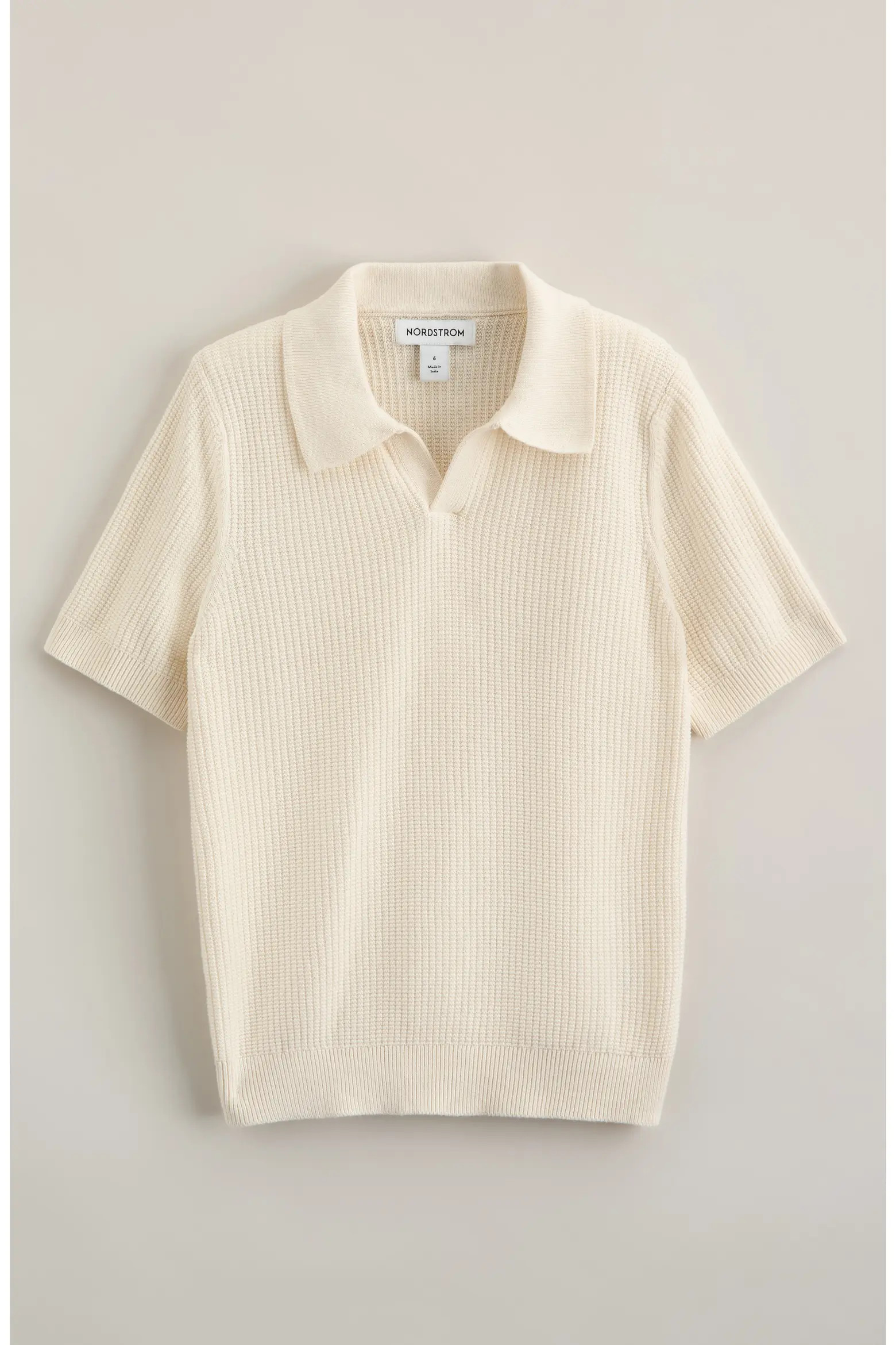 Kids' Waffle Stitch Johnny Collar Polo Sweater (Men) | Nordstrom | Nordstrom