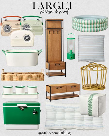 Target’s Hearth and Hand new collection is out now! New items to use all summer long. 

Target finds, Hearth & Hand, entryway storage cabinet, cooler, herb planter set, inflatable pool set, Bluetooth radio, ottoman poof, French floor cushion, beverage tub 