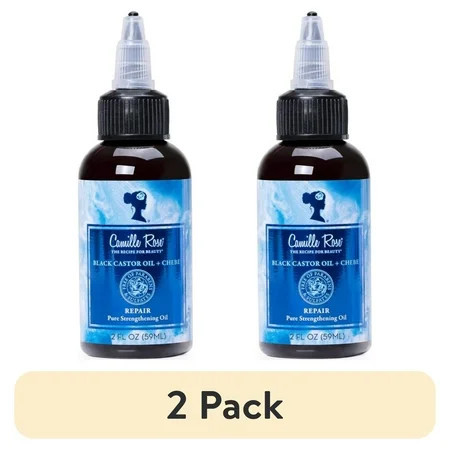 (2 pack) Camille Rose Black Castor Oil + Chebe Repair Pure Strengthening Oil All Hair Type | Walmart (US)