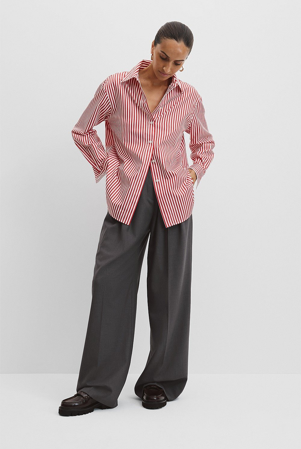 Australian Cotton Stripe Oxford Shirt | Country Road