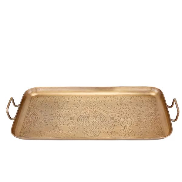 Rectangular Etched Steel Tray | Wayfair North America