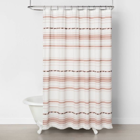 Pom Pom Shower Curtain Gold - Hearth & Hand™ with Magnolia | Target