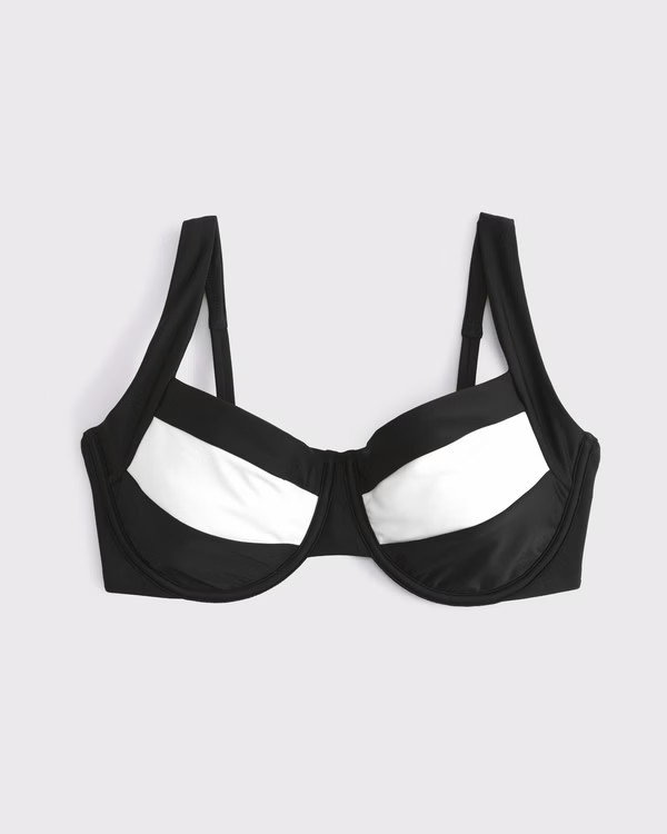 Curve Love Wide Strap Underwire Bikini Top | Abercrombie & Fitch (US)