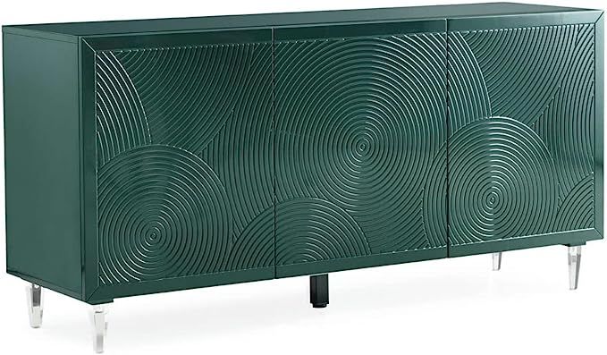 TOV Furniture Karma 31.8" H Acrylic & MDF Wood Buffet in Green Lacquer | Amazon (US)