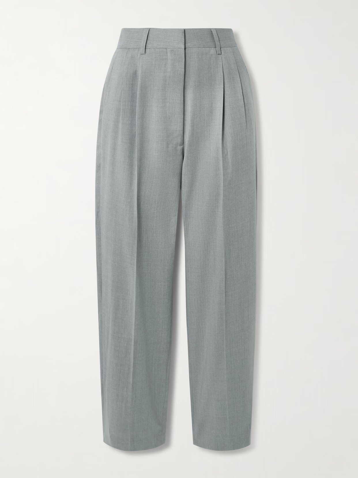 BLAZÉ Milano - Fox Pleated Wool-twill Straight-leg Pants - Gray | NET-A-PORTER (US)