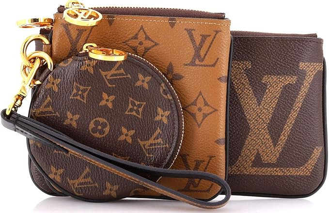 Amazon.com: Louis Vuitton, Pre-Loved Trio Pouch Set Reverse Monogram Giant, Brown : Amazon Luxury | Amazon (US)