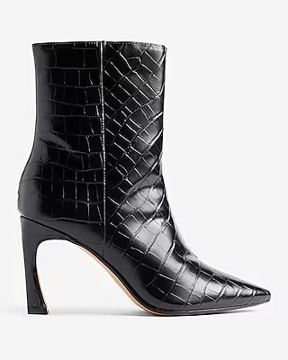 Faux Leather Pointed Toe Boot | Express