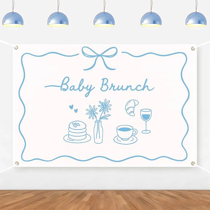 Baby Brunch Backdrop Brunch Themed Party Decorations Breakfast Food Coffee Photography Background... | Amazon (US)