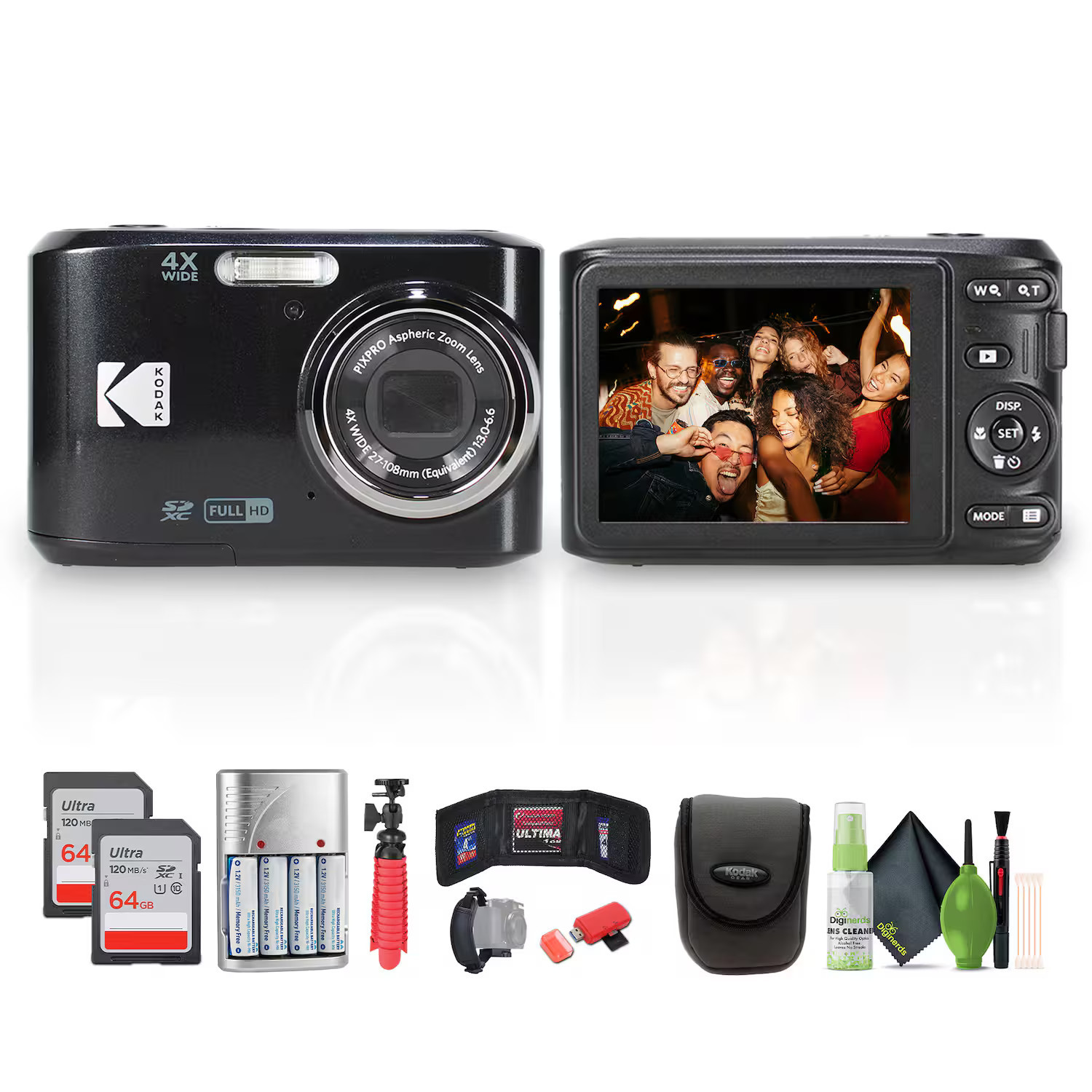 Kodak - Pixpro FZ45 Digital Camera in Black (FZ45BK) Bundle with Accessories | Best Buy U.S.