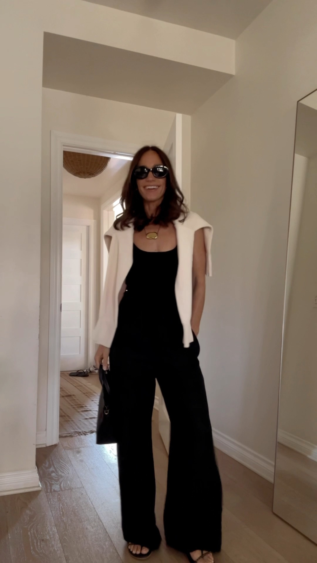 Black linen pants for today’s casual outfit 

Wearing the short inseam option in these lined and so comfortable 
Pebbled leather bag from @Cuyana is so beautiful and the perfect size with a top zipper closure

#LTKOver40 #LTKPetite