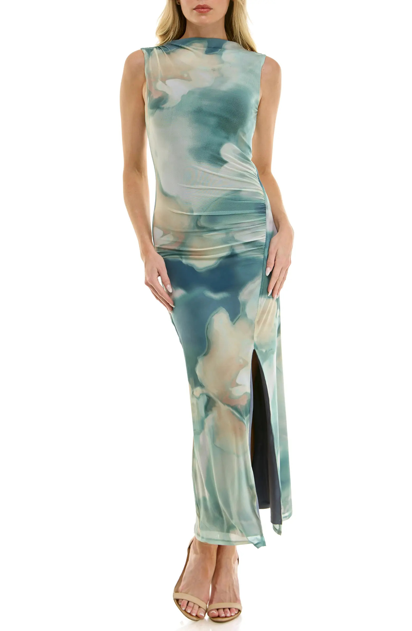 Socialite Abstract Print Ruched Maxi Dress | Nordstrom | Nordstrom