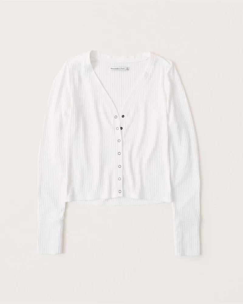 Long-Sleeve Ribbed Sweater Top | Abercrombie & Fitch (US)