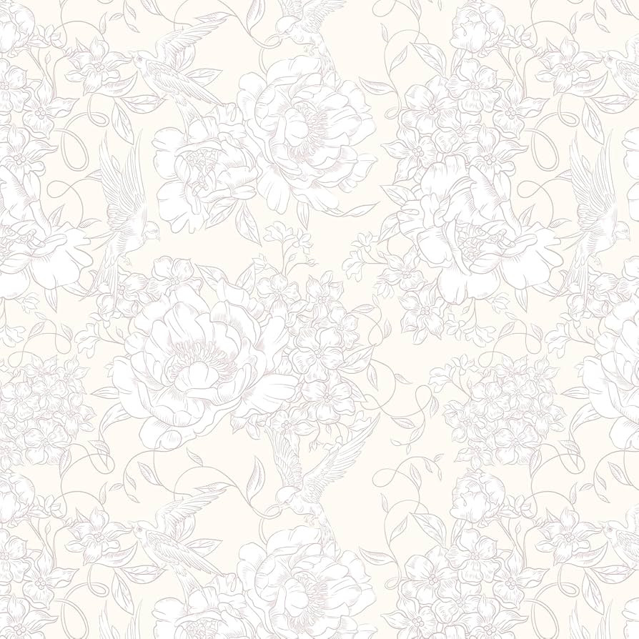 Timeet Floral Wallpaper Peel and Stick Boho Beige Contact Paper 17.3" x 120" Neutral Waterproof R... | Amazon (US)