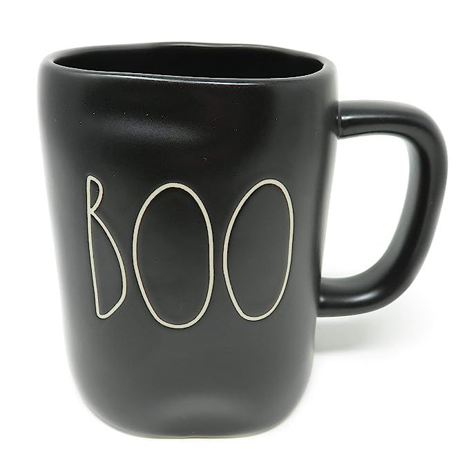 Rae Dunn By Magenta BOO 2019 Limited Edition Black Ceramic LL Coffee Tea Mug With White Letters | Amazon (US)