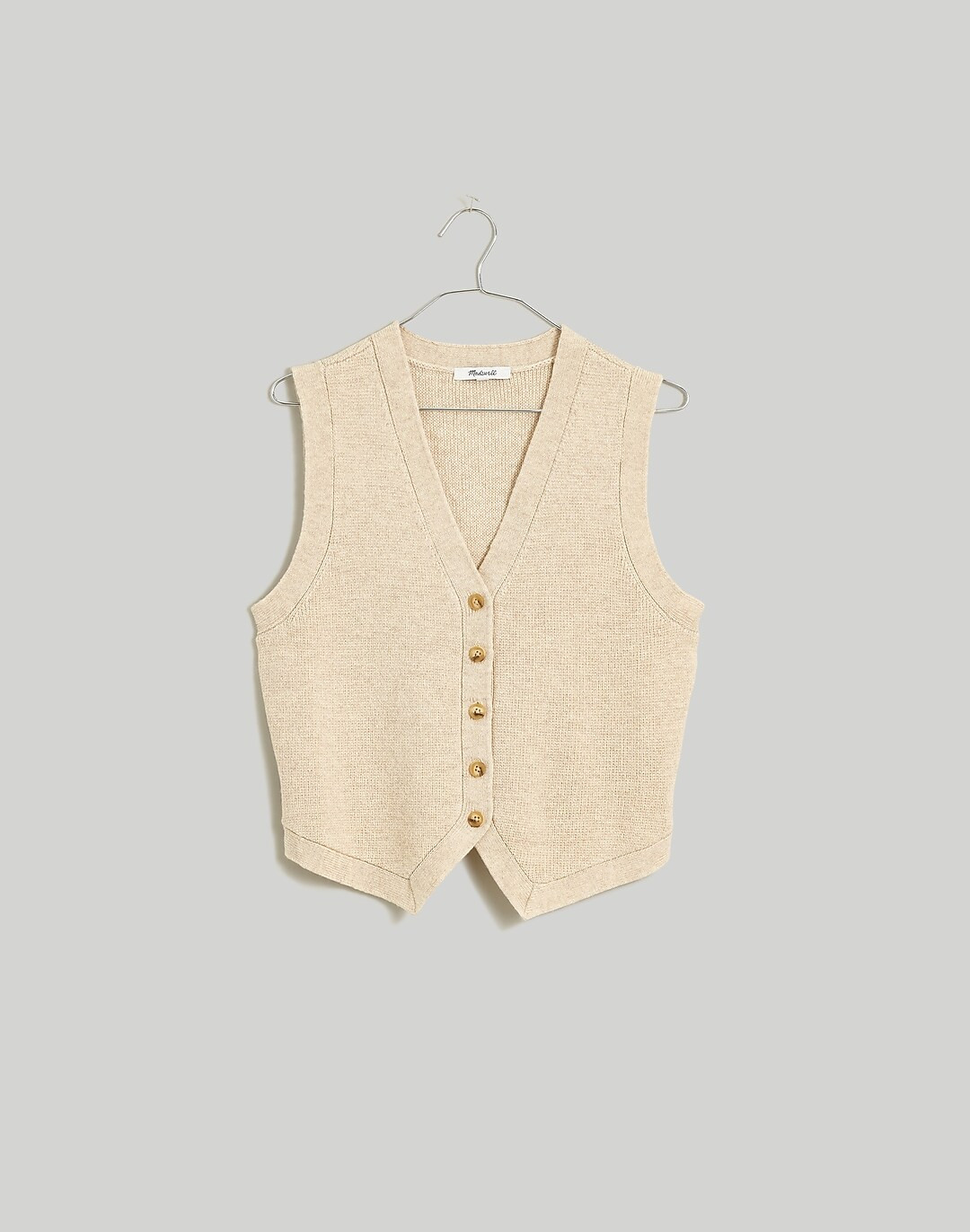 V-Neck Button-Front Sweater Vest | Madewell