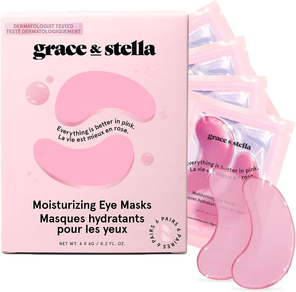 grace & stella Award Winning Under Eye Mask (Pink, 6 Pairs) Reduce Dark Circles, Puffy Eyes, Unde... | Amazon (CA)