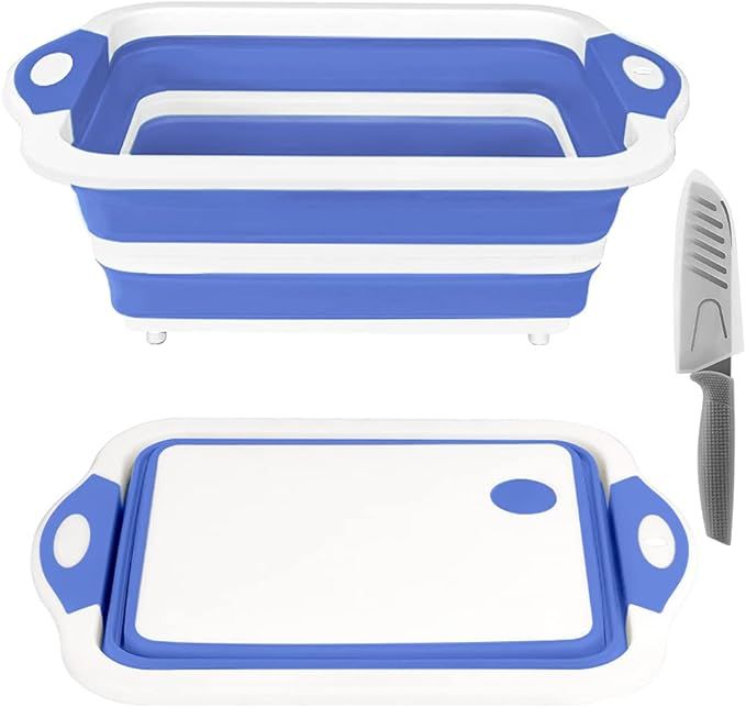 Rottogoon Collapsible Cutting Board, Foldable Chopping Board with Colander, Multifunctional Kitch... | Amazon (US)