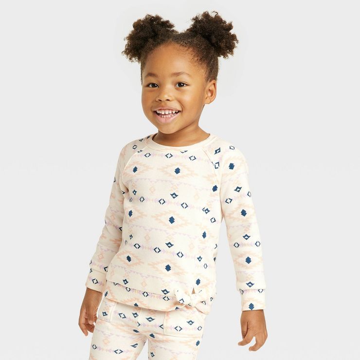 Grayson Mini Toddler Girls' Tie Waist Sweatshirt - White | Target