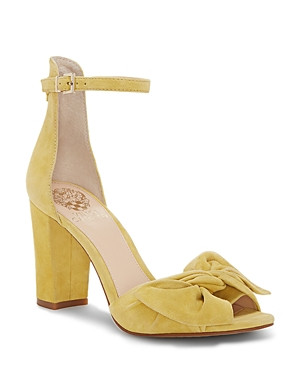 Vince Camuto Women's Carrelen Suede Bow Block Heel Sandals | Bloomingdale's (US)