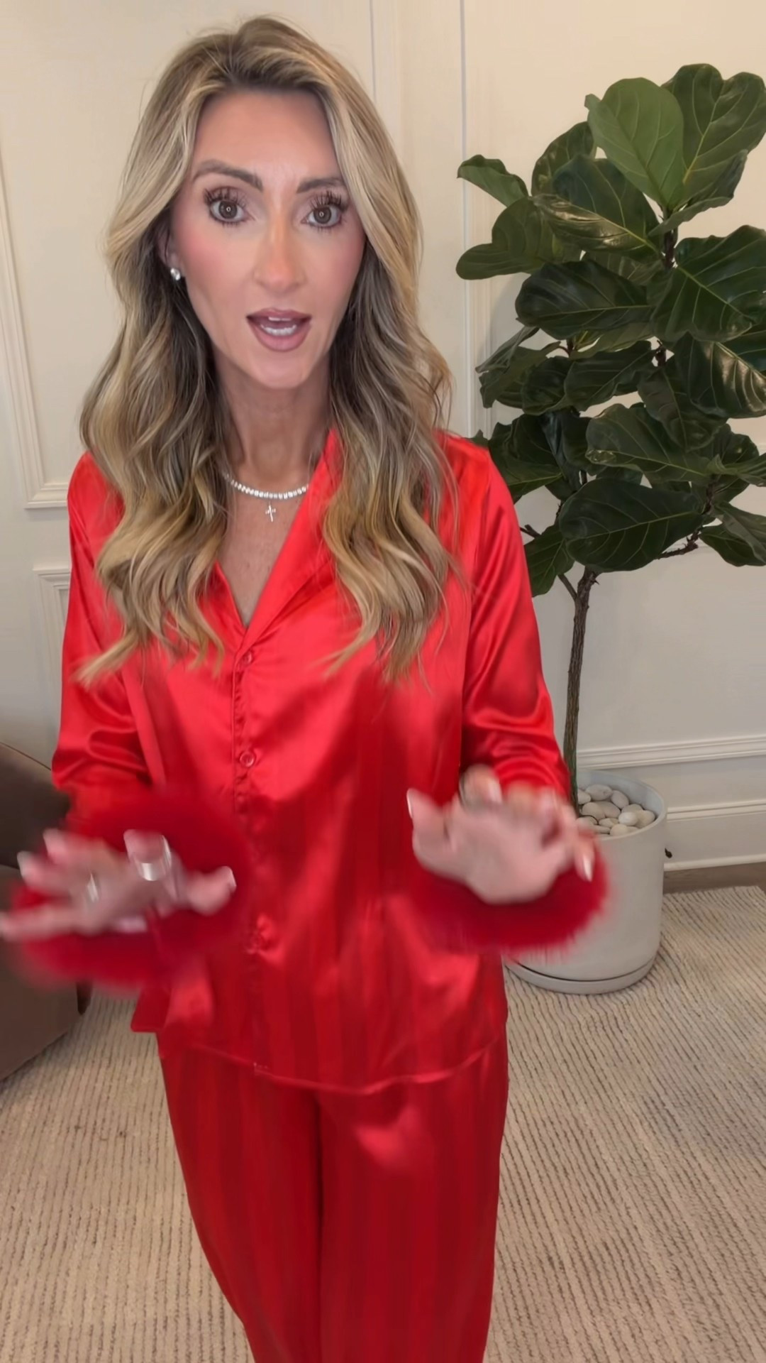 I’m in love with these Amazon pjs! I’m 5’7 and wearing size small

#LTKValentine #LTKSeasonal #LTKmomlife