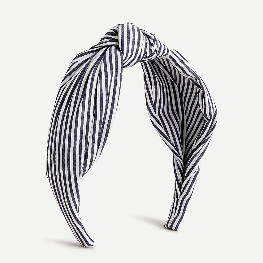 Knot headband in printed cotton poplin | J. Crew US