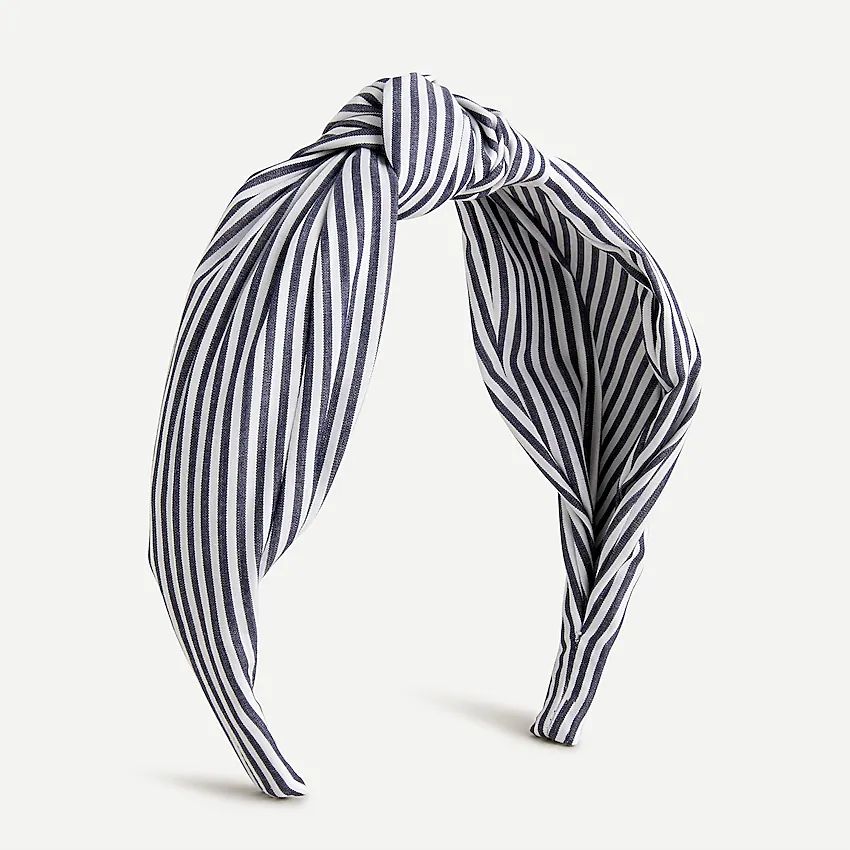 Knot headband in printed cotton poplin | J.Crew US