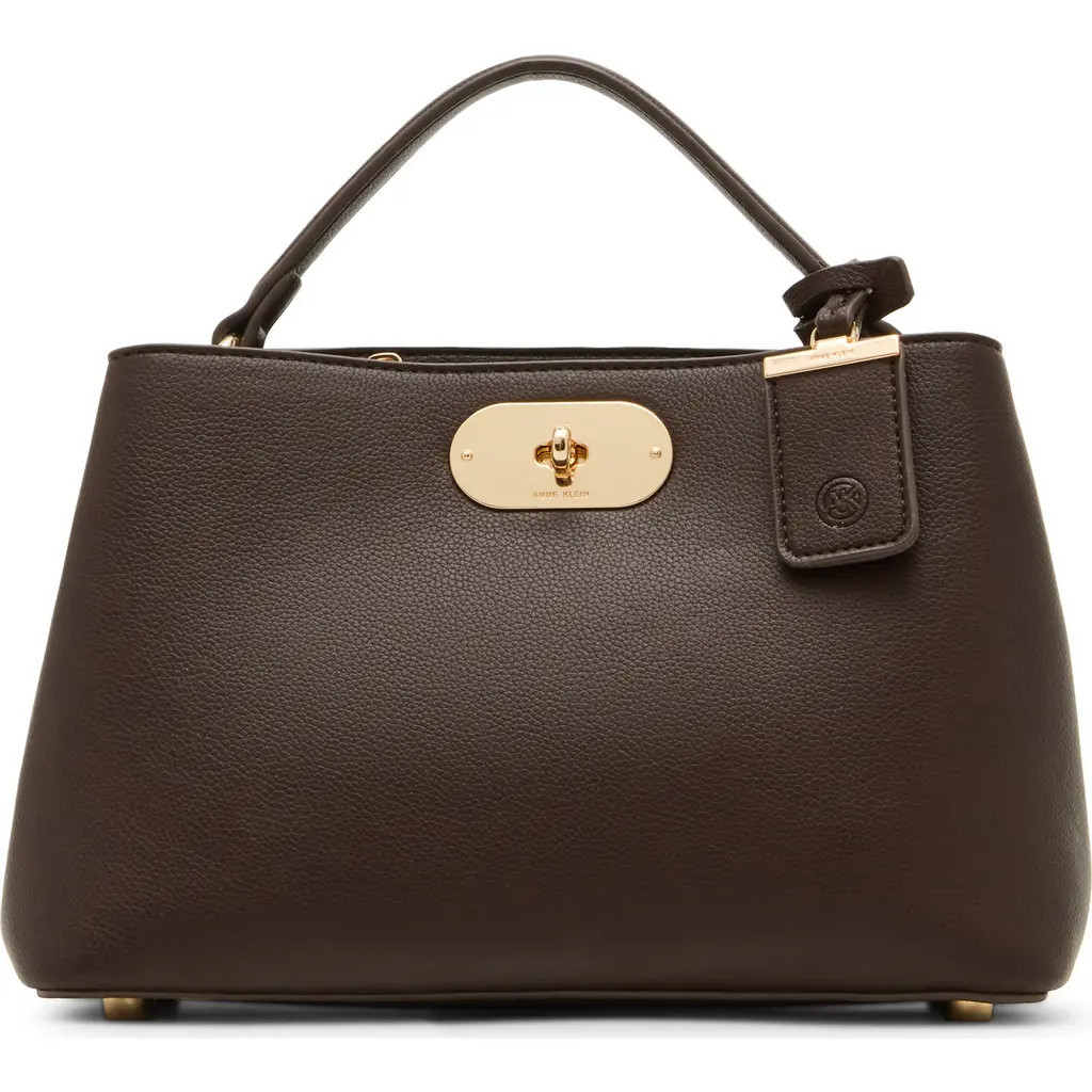 Anne Klein Small Top Handle Bag in Espresso at Nordstrom Rack | Nordstrom Rack