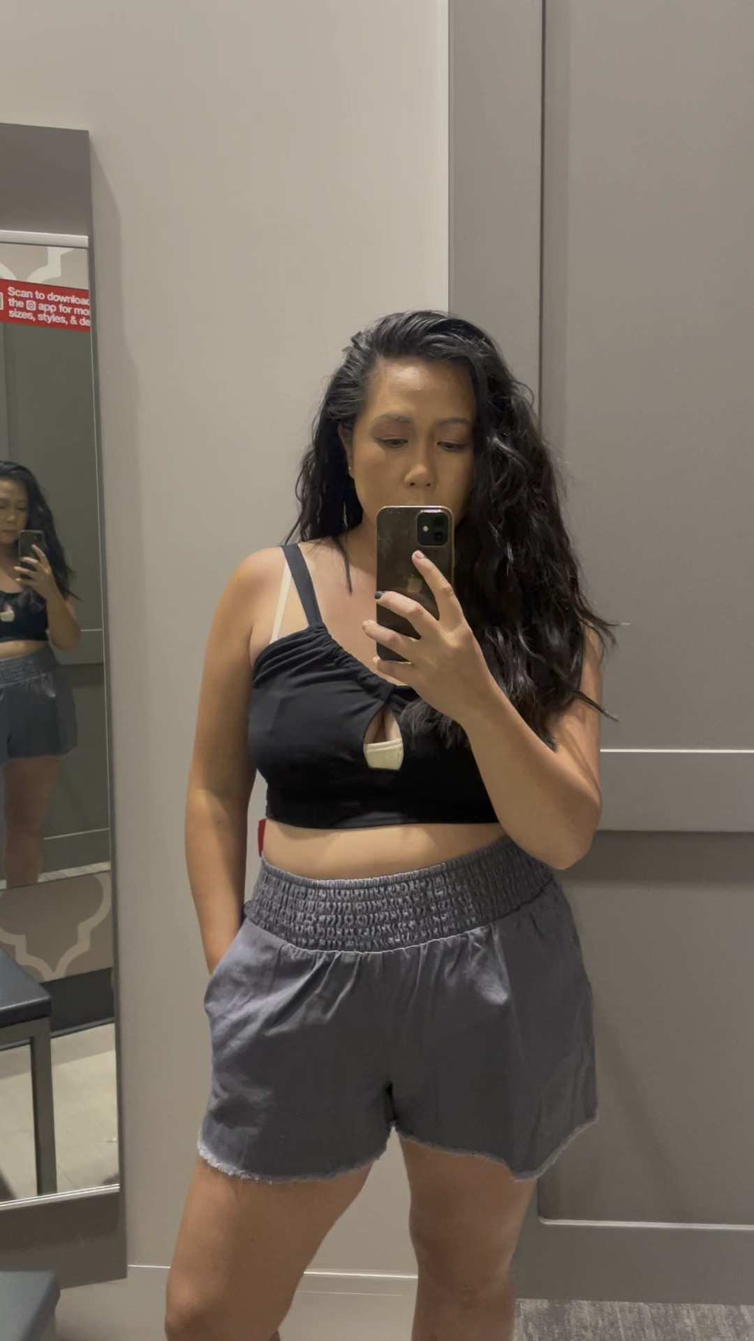 stretchy band shorts! 

#LTKcurves #LTKunder100 #LTKSeasonal