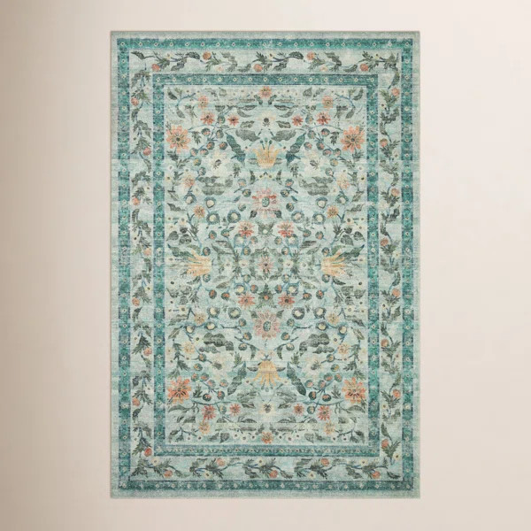 Rifle Paper Co. x Loloi Courtyard Sage Area Rug feat. CloudPile | Wayfair North America