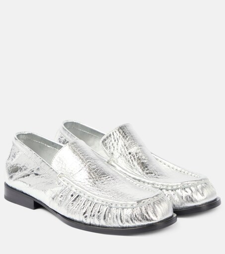 Metallic leather loafers | Mytheresa (US/CA)