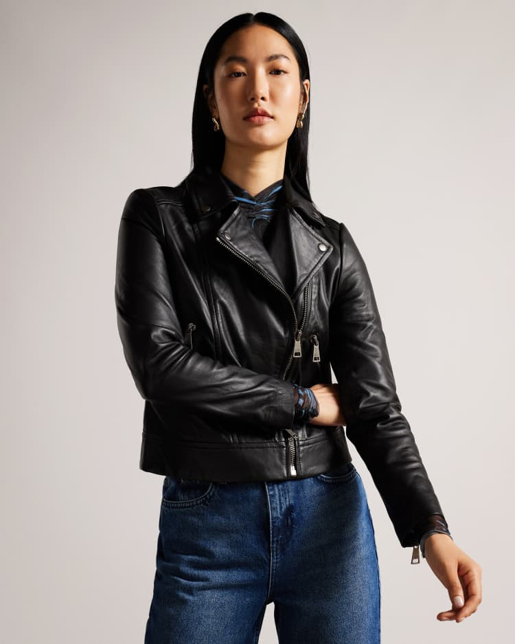 EllaarFitted Leather Biker Jacket | Ted Baker (UK)
