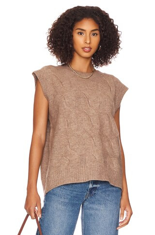 Line & Dot Bershka Vest in Taupe from Revolve.com | Revolve Clothing (Global)