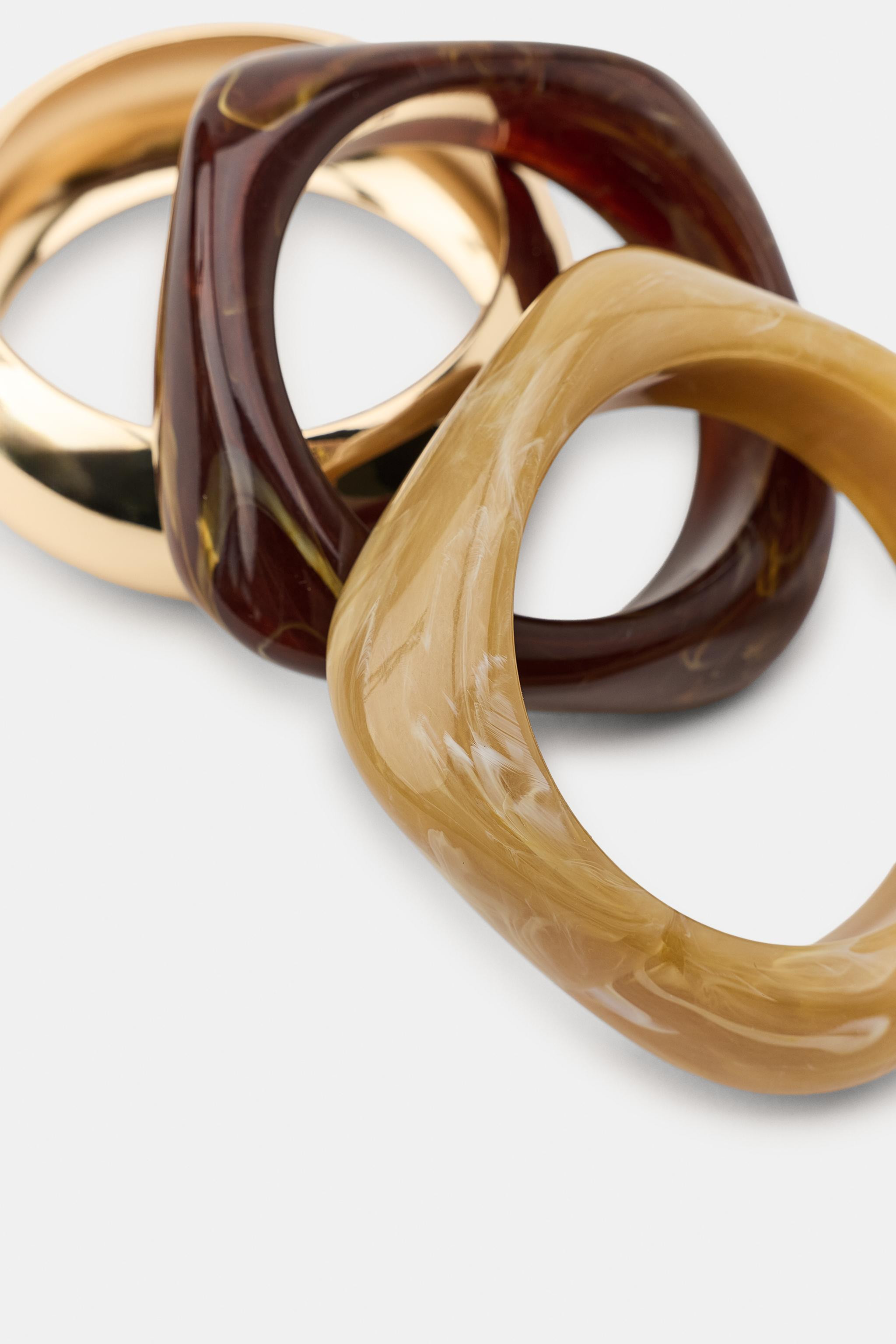 PACK OF 3 RIGID METALLIC BRACELETS | Zara UK